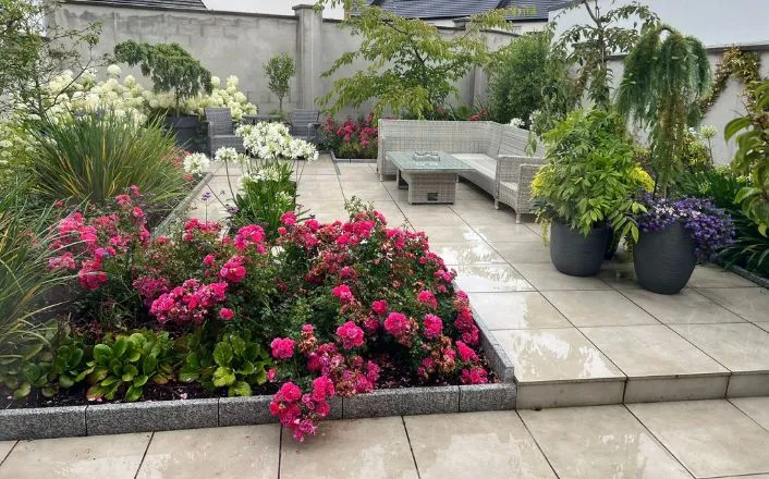 Porcelain patio tiles in Dublin