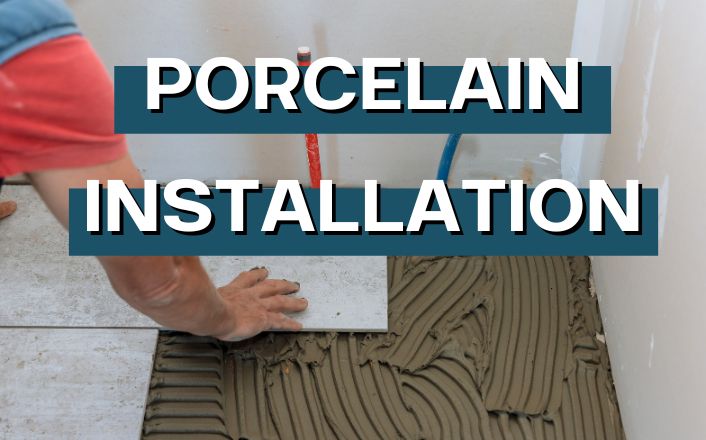 porcelain patio installation