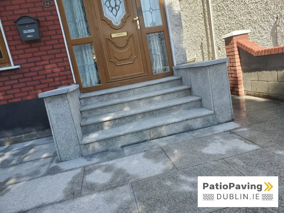silver granite bullnose steps
