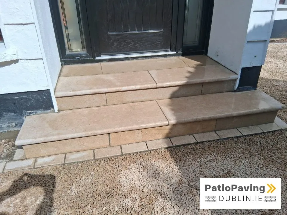 yellow Egyptian bullnose granite steps 2