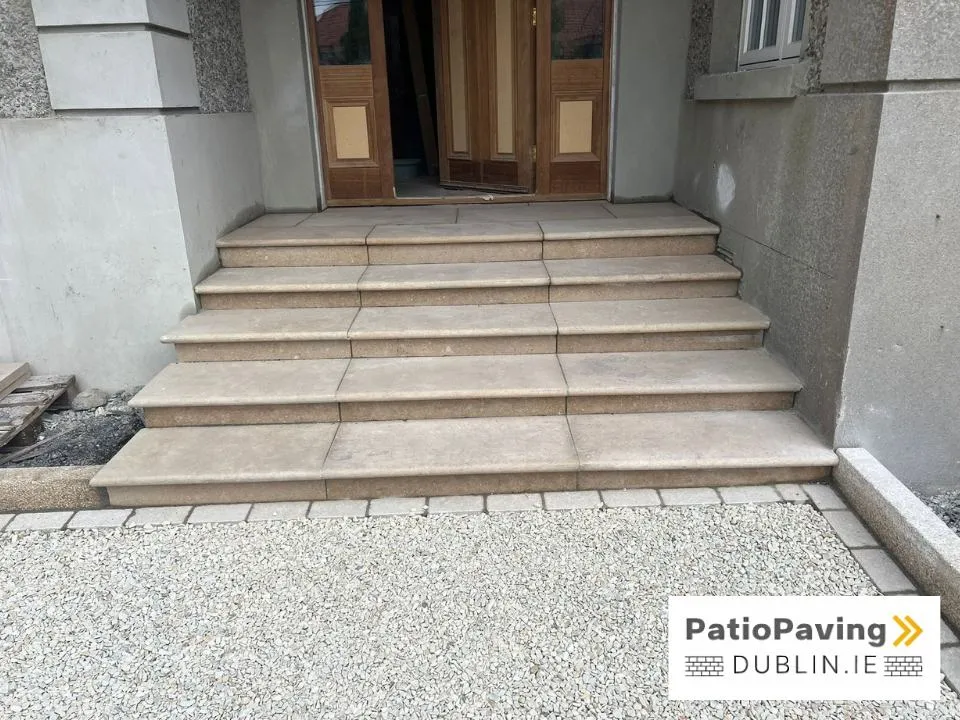 yellow Egyptian bullnose granite steps
