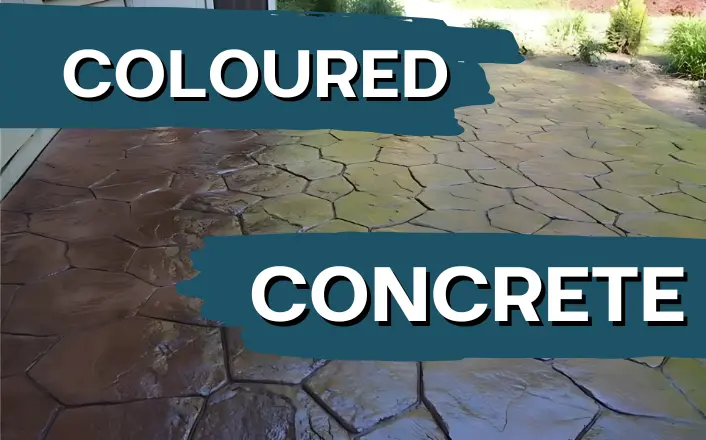 coloured concrete paving