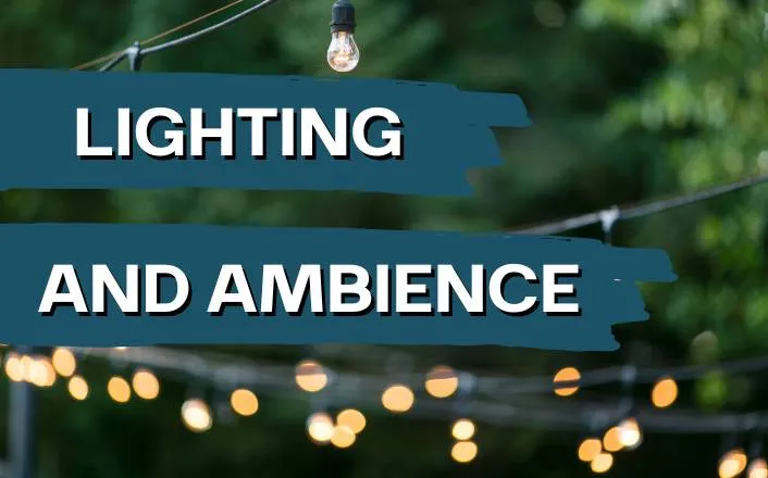 garden patio lighting and ambience
