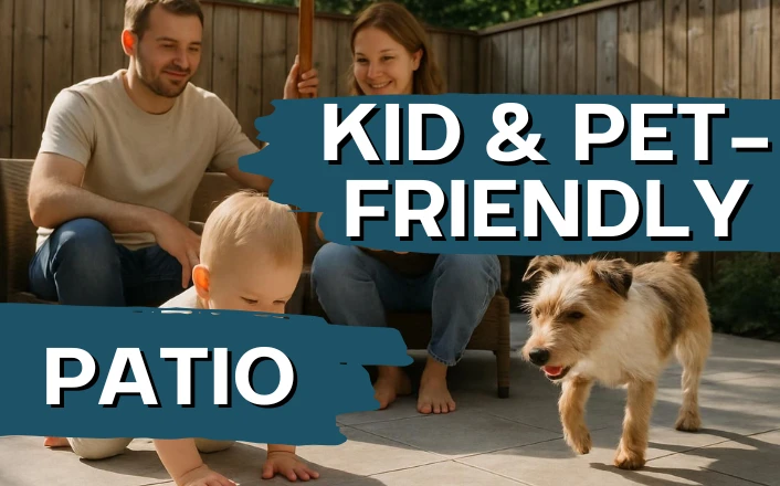 kid and pet friendly patio