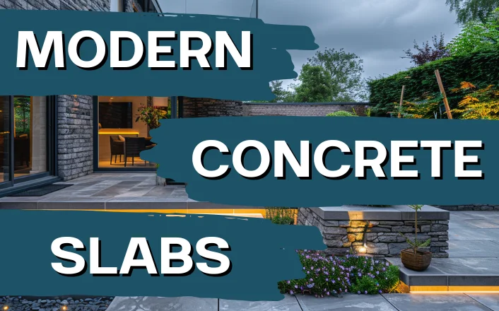 modern concrete slabs