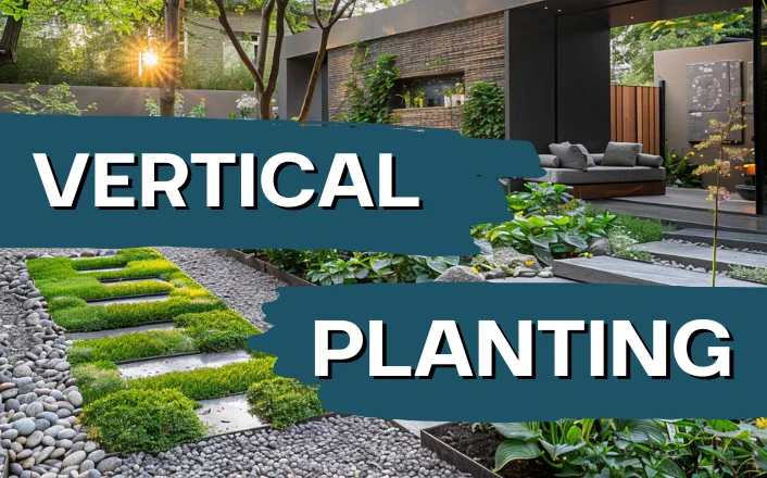 vertical planting modern garden patio