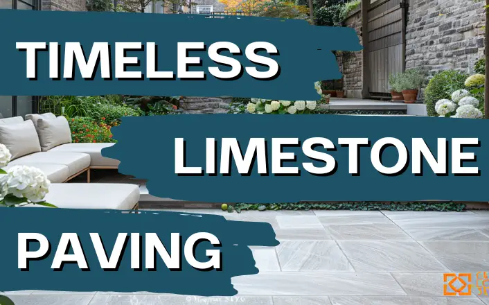 Elegant limestone paving slabs with natural appearance in a Dublin outdoor space