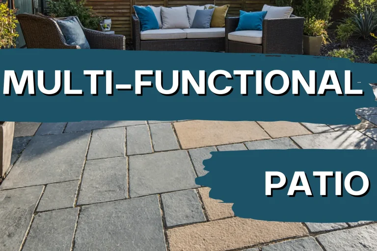 Backyard patio in Dublin with garden furniture and lush garden space, showing a cozy atmosphere and aesthetic appeal