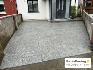 silver granite slabs driveway
